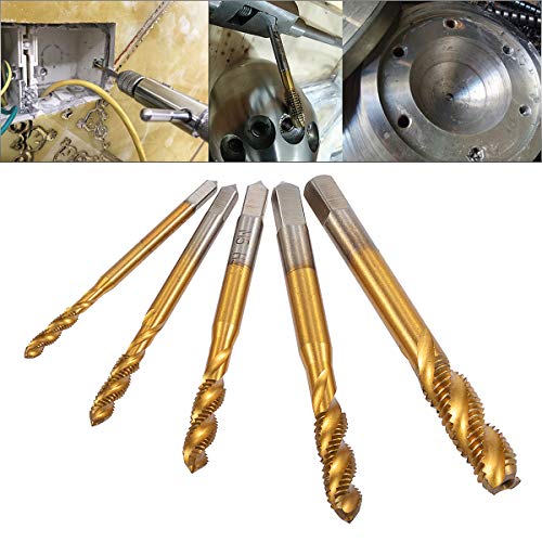 Algopix Similar Product 8 - HOHXEN 5pcs M3 M4 M5 M6 M8 HSS Titanium