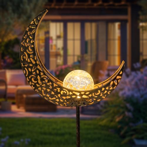 Algopix Similar Product 14 - HOMEIMPRO Moon Solar Lights Outdoor