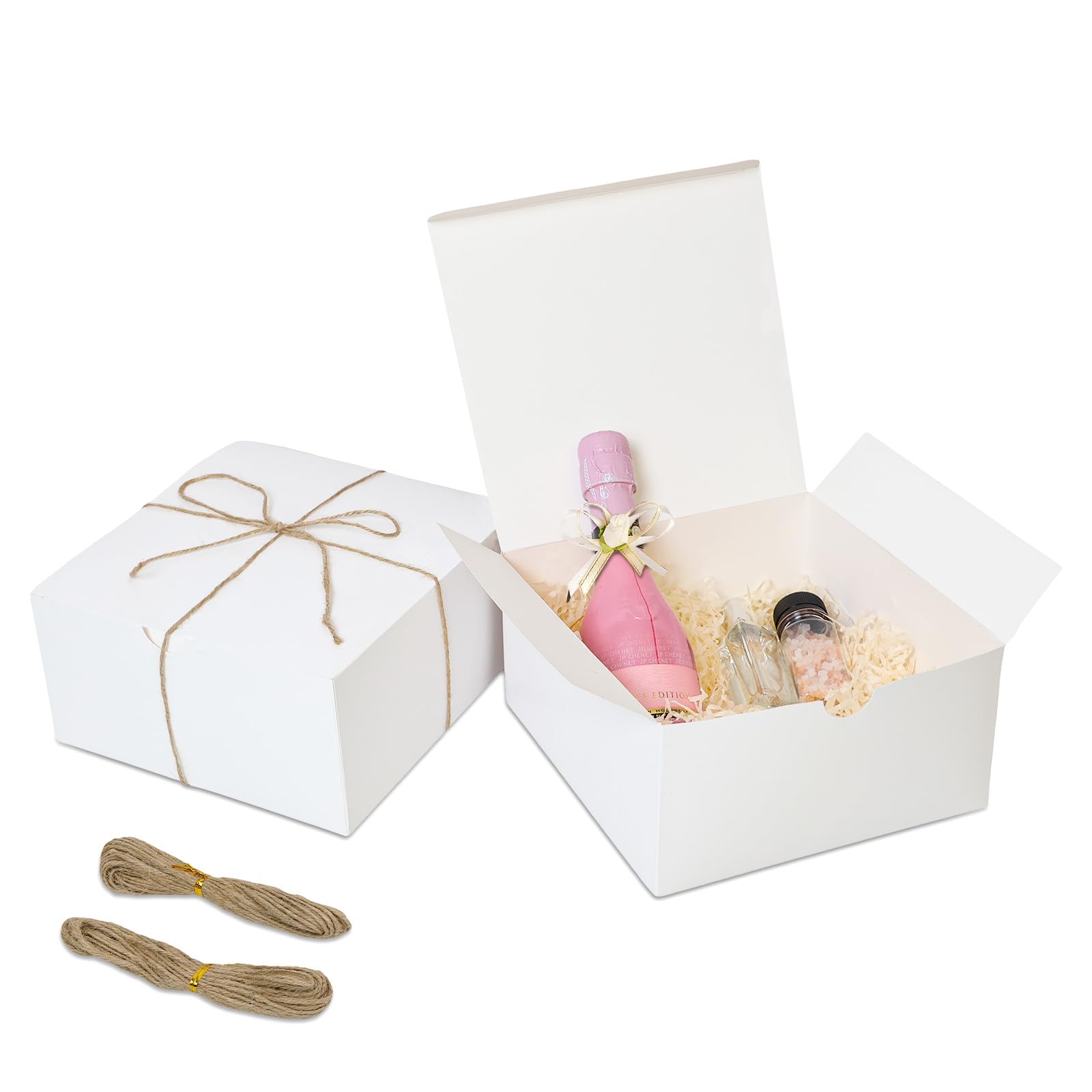 Algopix Similar Product 9 - Moretoes 8x8x4 Gift Boxes 12pcs White