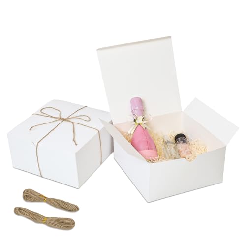Algopix Similar Product 9 - Moretoes 8x8x4 Gift Boxes 12pcs White