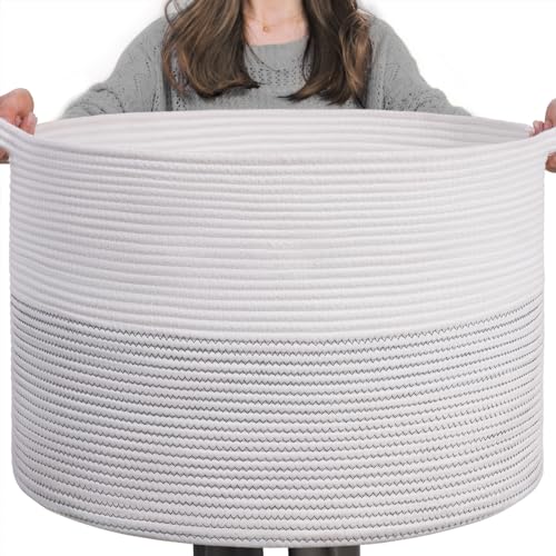 Algopix Similar Product 15 - INDRESSME XXXLarge Cotton Rope Basket