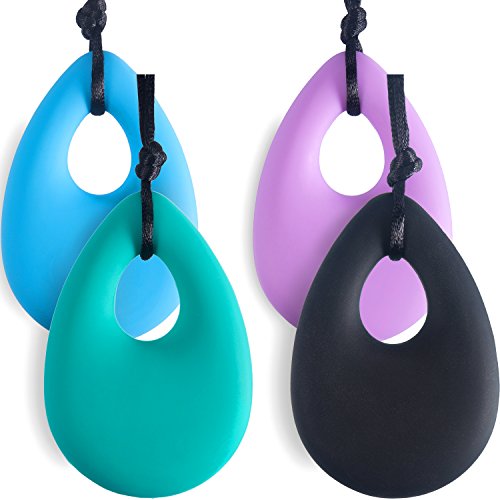 Algopix Similar Product 1 - TecUnite 4 Pieces Chewing Necklace for