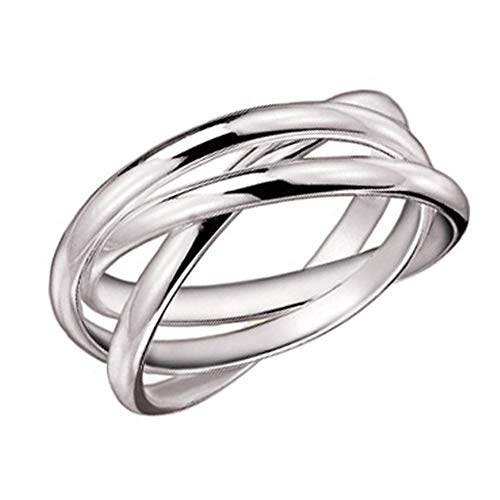 Algopix Similar Product 3 - Mimi 925 Sterling Silver 3 Triple Band