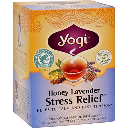 Algopix Similar Product 1 - Yogi Stress ReliefHerbal Tea Caffeine