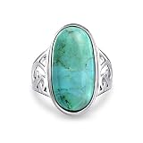 Algopix Similar Product 7 - Large Bezel Oval Boho Fashion Statement