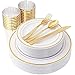 Algopix Similar Product 4 - IOOOOO 150 Piece Rose Gold Plates 