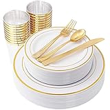 Algopix Similar Product 19 - IOOOOO 150 Piece Rose Gold Plates 