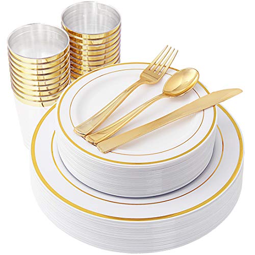 Algopix Similar Product 6 - IOOOOO 150 Piece Rose Gold Plates 