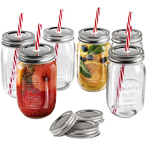 Algopix Similar Product 5 - MASTERTOP Mason Jar Cups Drinking