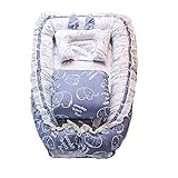 Algopix Similar Product 9 - ABREEZE Ruffled Baby Bassinet for Bed 
