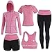 Algopix Similar Product 5 - ZETIY Womens 5pcs Sport Suits Fitness