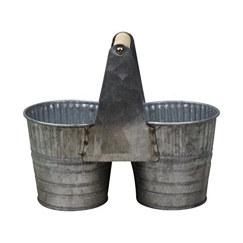 Algopix Similar Product 19 - PD Home Rustic Small Double Tin Caddy