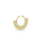 Algopix Similar Product 8 - Tiny Gold Fake Septum Nose Ring Indian