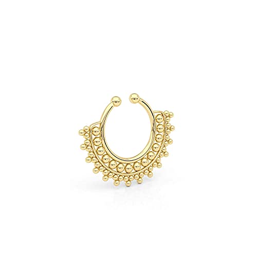 Algopix Similar Product 1 - Tiny Gold Fake Septum Nose Ring Indian