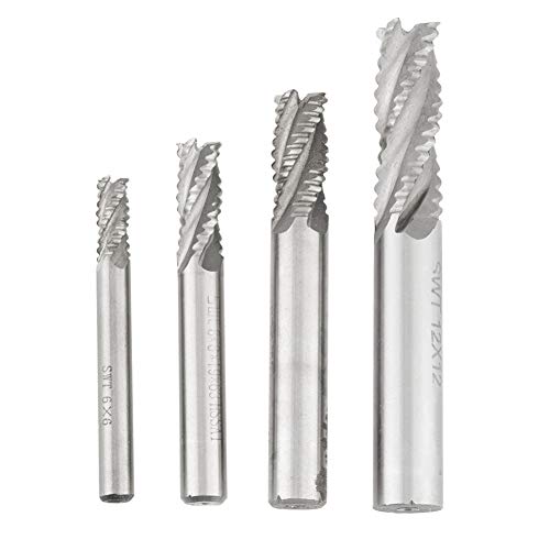 Algopix Similar Product 5 - 4pcs Milling Cutter 4 Flutes HSS