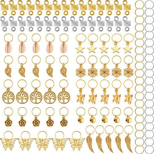 Algopix Similar Product 7 - TecUnite 120 Pieces Hair Braid Rings
