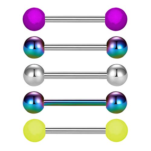 Algopix Similar Product 3 - Pierce2GO 5 PCS 14G MixColor Stainless