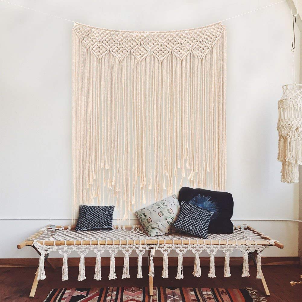 Algopix Similar Product 14 - AerWo Large Macrame Wall Hanging 45x