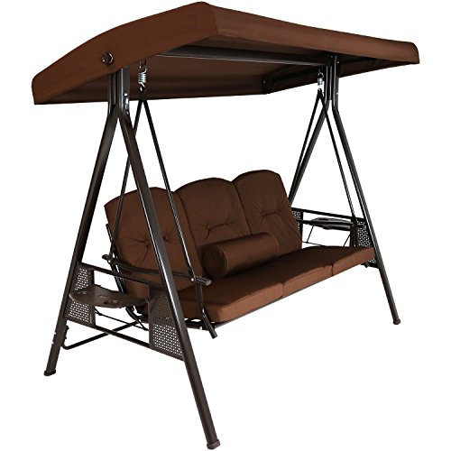 Algopix Similar Product 16 - Sunnydaze 3Person Steel Patio Swing