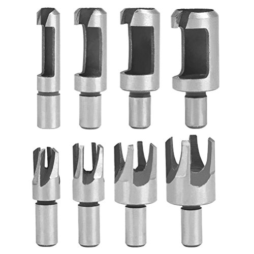 Algopix Similar Product 7 - WOWOSS 8Pcs Wood Plug Tenon Drill Bit