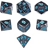 Algopix Similar Product 8 - TecUnite 7 Die Metal Polyhedral Dice