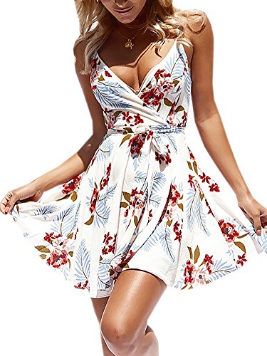 Algopix Similar Product 9 - ECOWISH Womens VNeck Spaghetti Strap