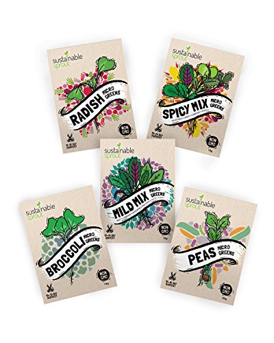 Algopix Similar Product 1 - Microgreens Seeds Kit  100 Non GMO 