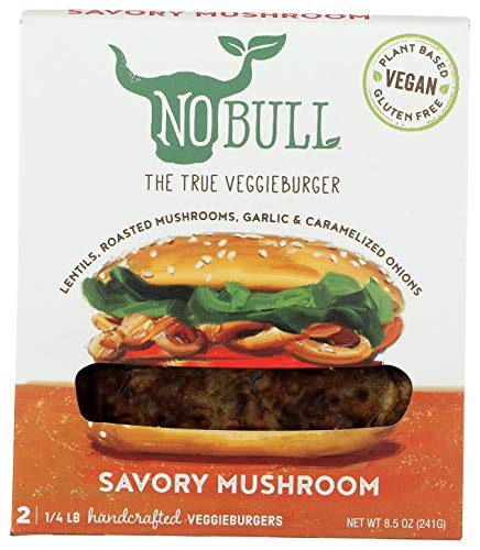 Algopix Similar Product 5 - NoBull Burger, Savory Mushroom, 8 Ounce