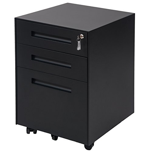 Algopix Similar Product 6 - ModernLuxe Mobile Metal File Cabinet