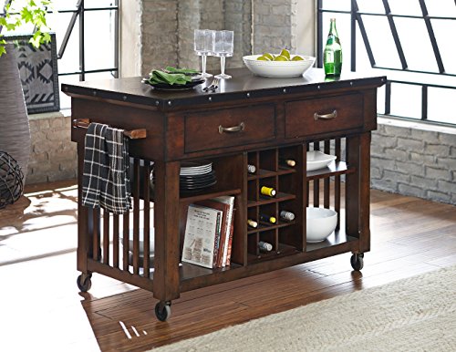 Algopix Similar Product 13 - Benzara Wooden Cart with Drawers with