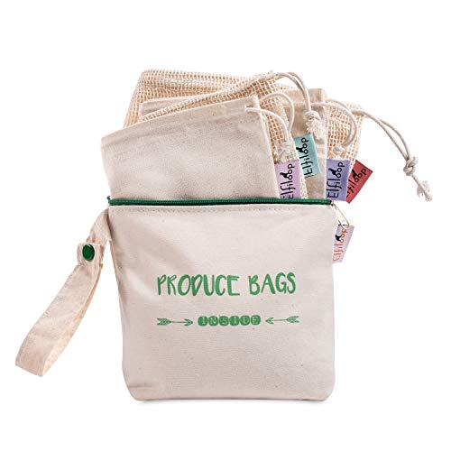 Algopix Similar Product 1 - Elfiloop Reusable Produce Bags Cotton