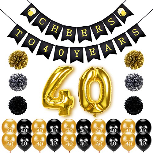Algopix Similar Product 3 - Konsait 40th Birthday Decoration
