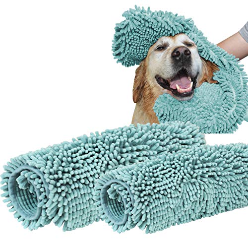 Algopix Similar Product 20 - Turquoize 2 Pack Microfiber Pet Bath