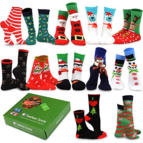 Algopix Similar Product 14 - TeeHee Christmas 12Pack Cotton Socks