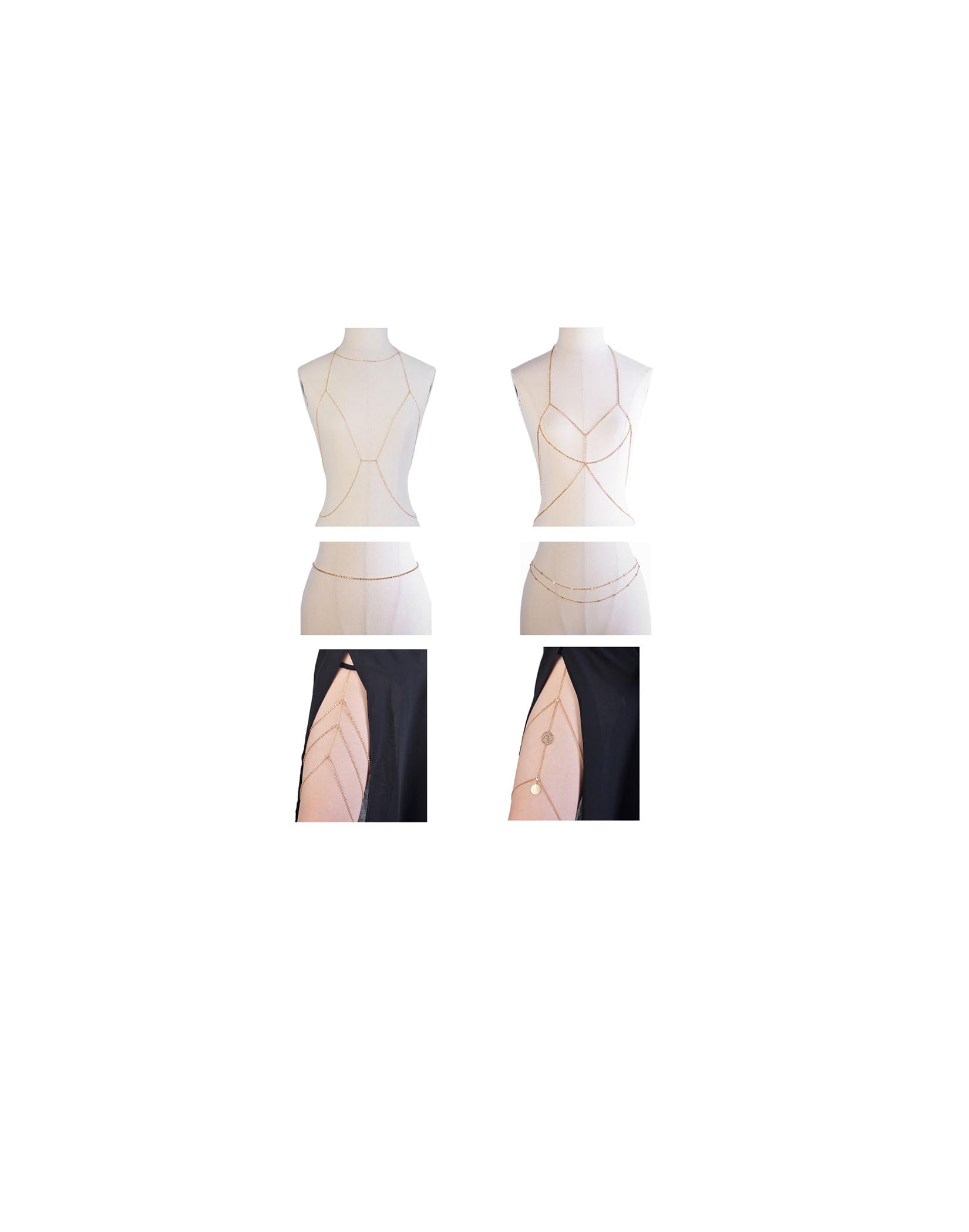 Algopix Similar Product 18 - Tornito 8Pcs Sexy Belly Waist Chain