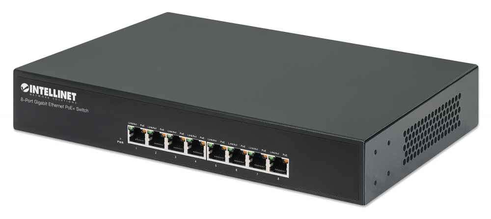 Algopix Similar Product 1 - Intellinet 8 Port Gigabit Ethernet PoE