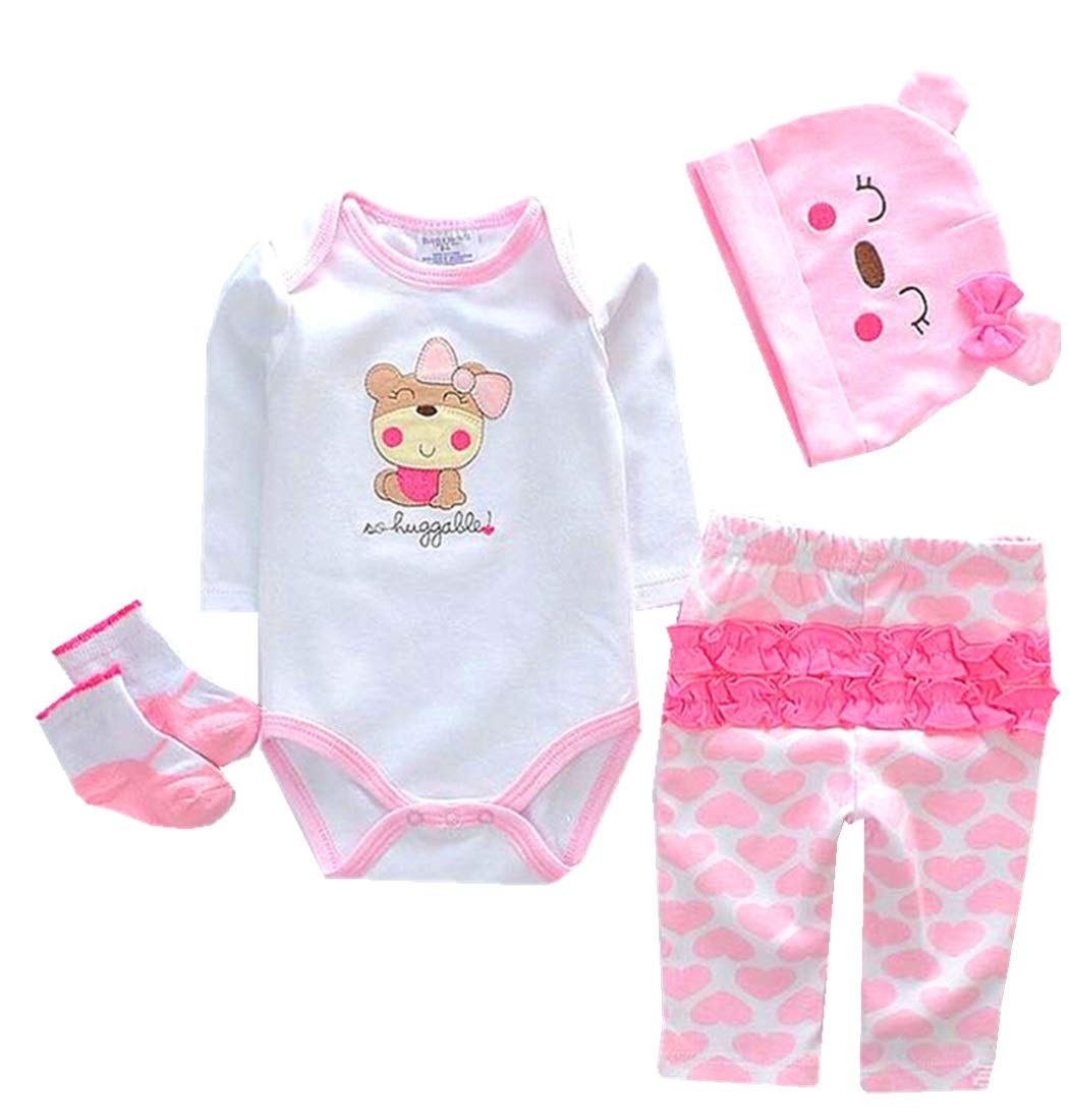 Algopix Similar Product 4 - Reborn Dolls Baby Clothes Pink Outfits