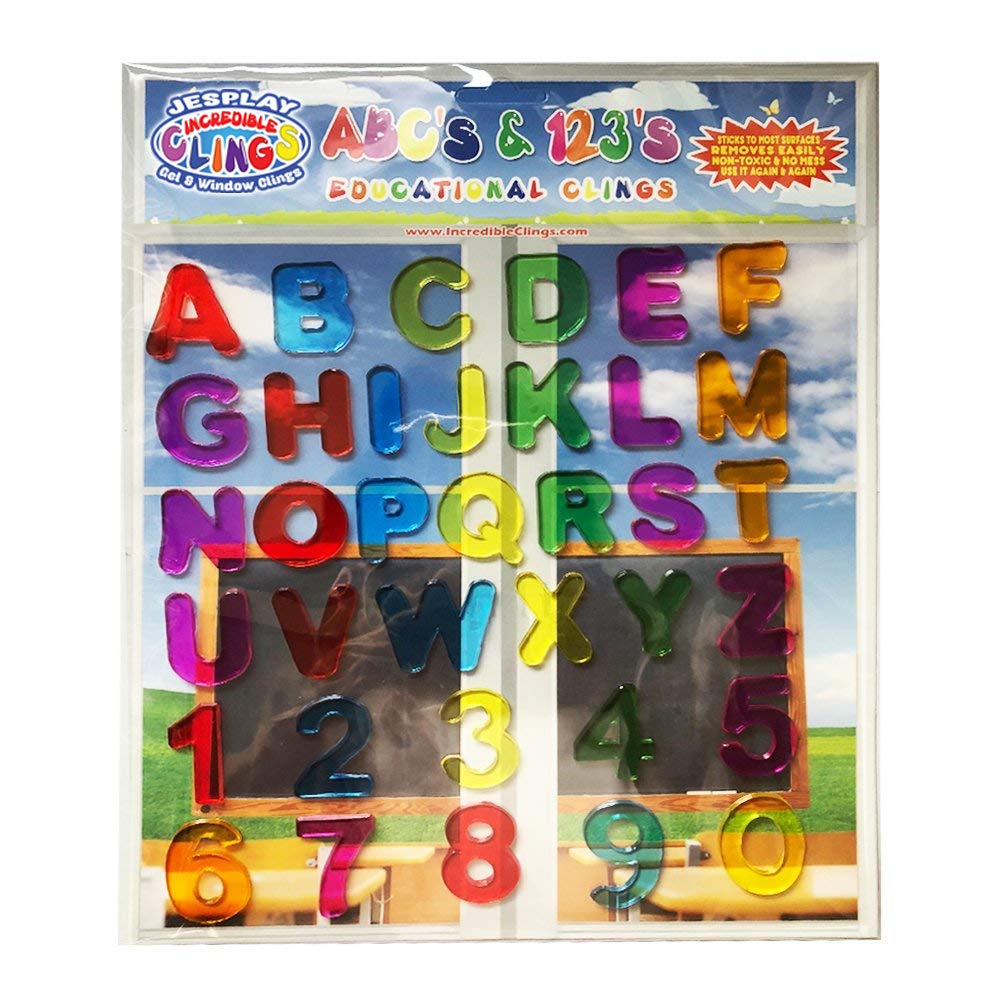 Algopix Similar Product 1 - ABC  123 Gel Window Clings for Kids