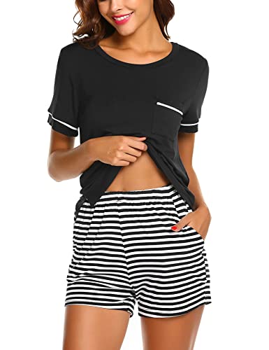 Algopix Similar Product 9 - Ekouaer Womens Pajama Set Striped Short