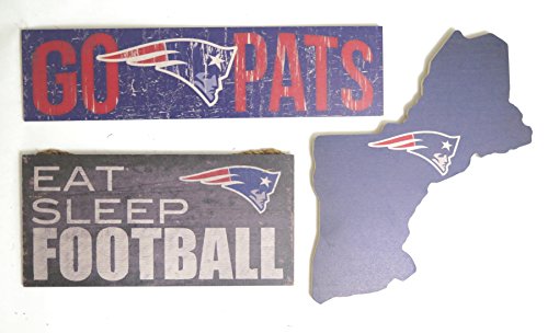 Algopix Similar Product 16 - New England Patriots Wall Decor 3 Piece