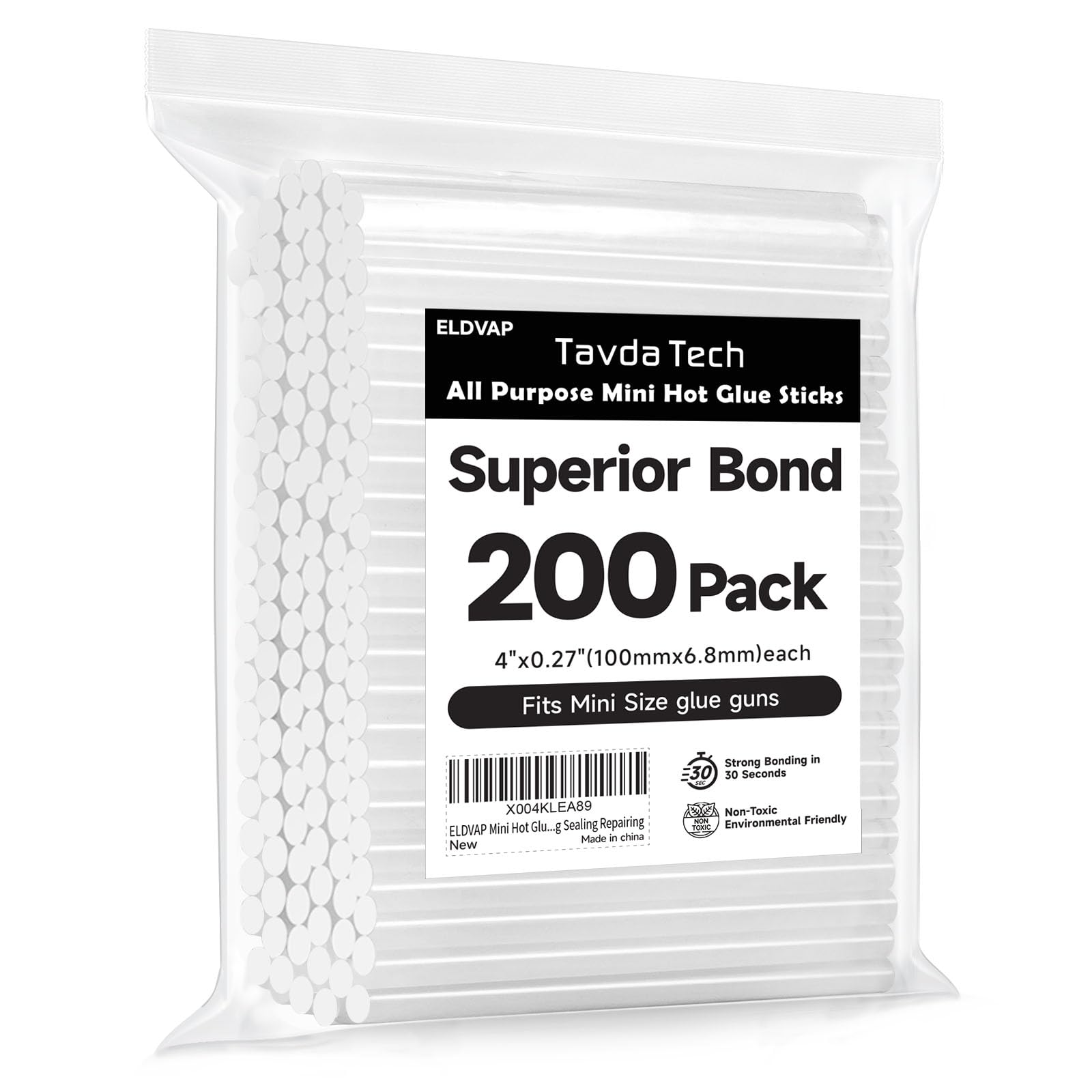 Algopix Similar Product 4 - ELDVAP Clear Mini Hot Glue Sticks 200
