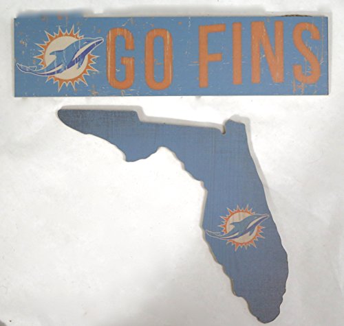 Algopix Similar Product 19 - Miami Dolphins Wall Decor 2 Piece Set
