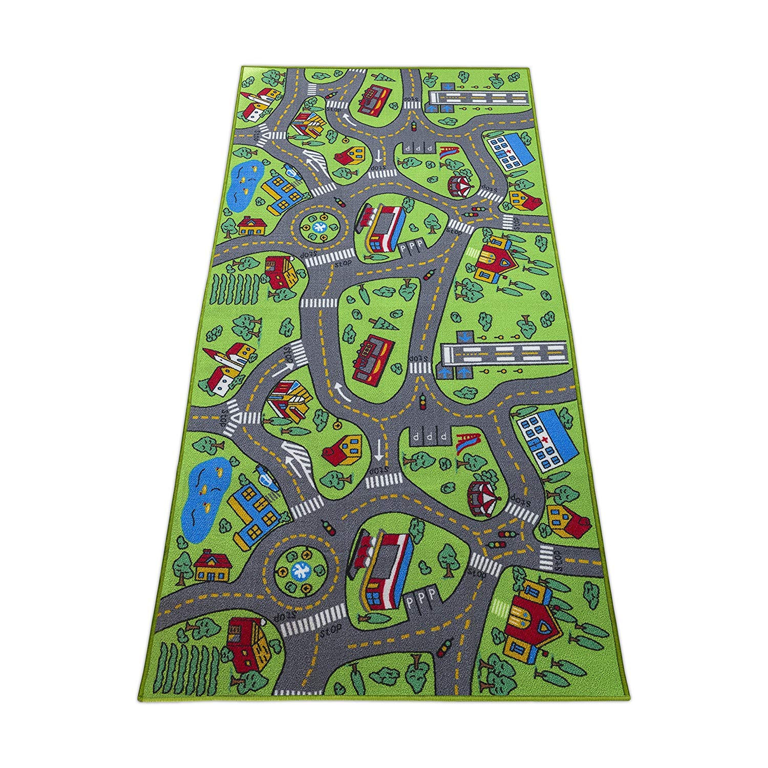 Algopix Similar Product 15 - Kids Rug Carpet Playmat City Life Learn