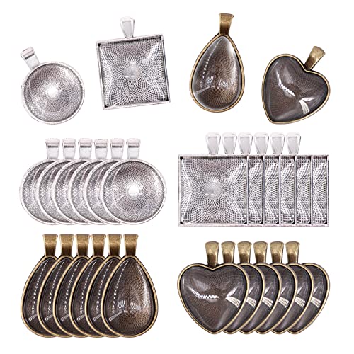 Algopix Similar Product 6 - Glarks 48Pieces 4 Styles Pendant Trays