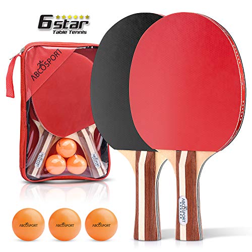 Algopix Similar Product 6 - Abco Tech 6 Star Ping Pong Paddle Set
