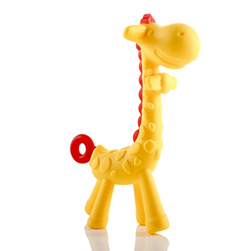 Algopix Similar Product 11 - Giraffe Baby Teether Toy Natural