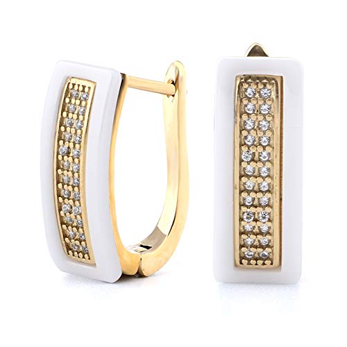 Algopix Similar Product 1 - Hoop EarringsInnocuous Healthy Ceramic