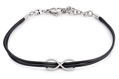 Algopix Similar Product 19 - Handmade Black Anklet For Men Set With