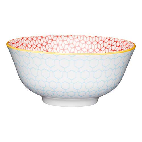 Algopix Similar Product 14 - KC Bright Geo Bowl Blue 15.7cm