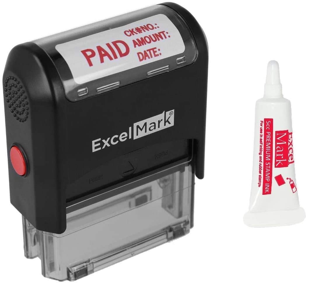 Algopix Similar Product 19 - ExcelMark Paid Self Inking Rubber Stamp